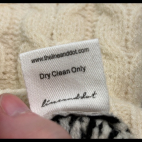 Line & Dot Montana Faire Isle Sweater Cream/Black Size S - NWT - Picture 15 of 16